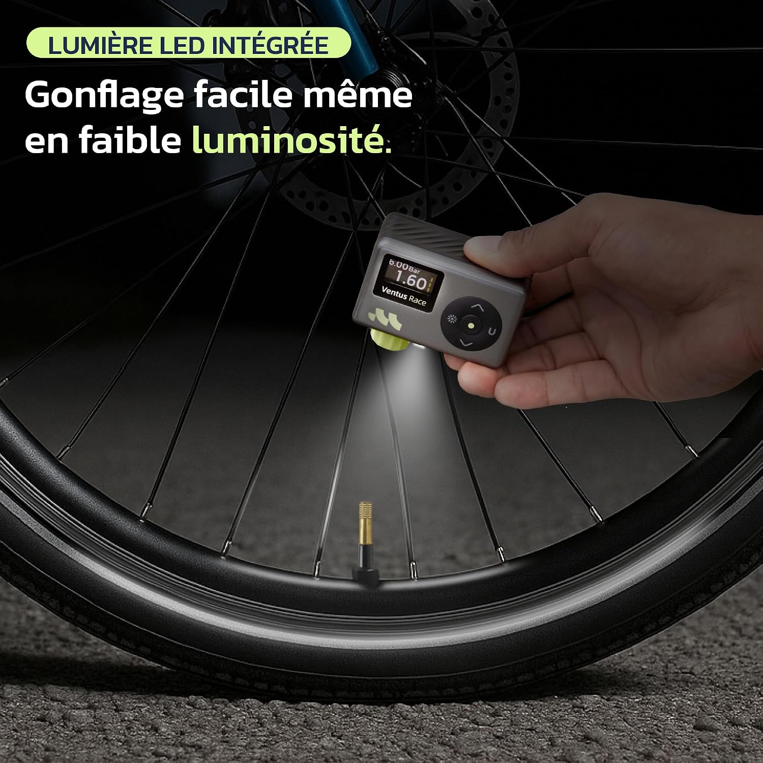 Thumbnail 6 de Woowind V02 Ventus Race elektrische fietspomp, 120 psi en USB-C