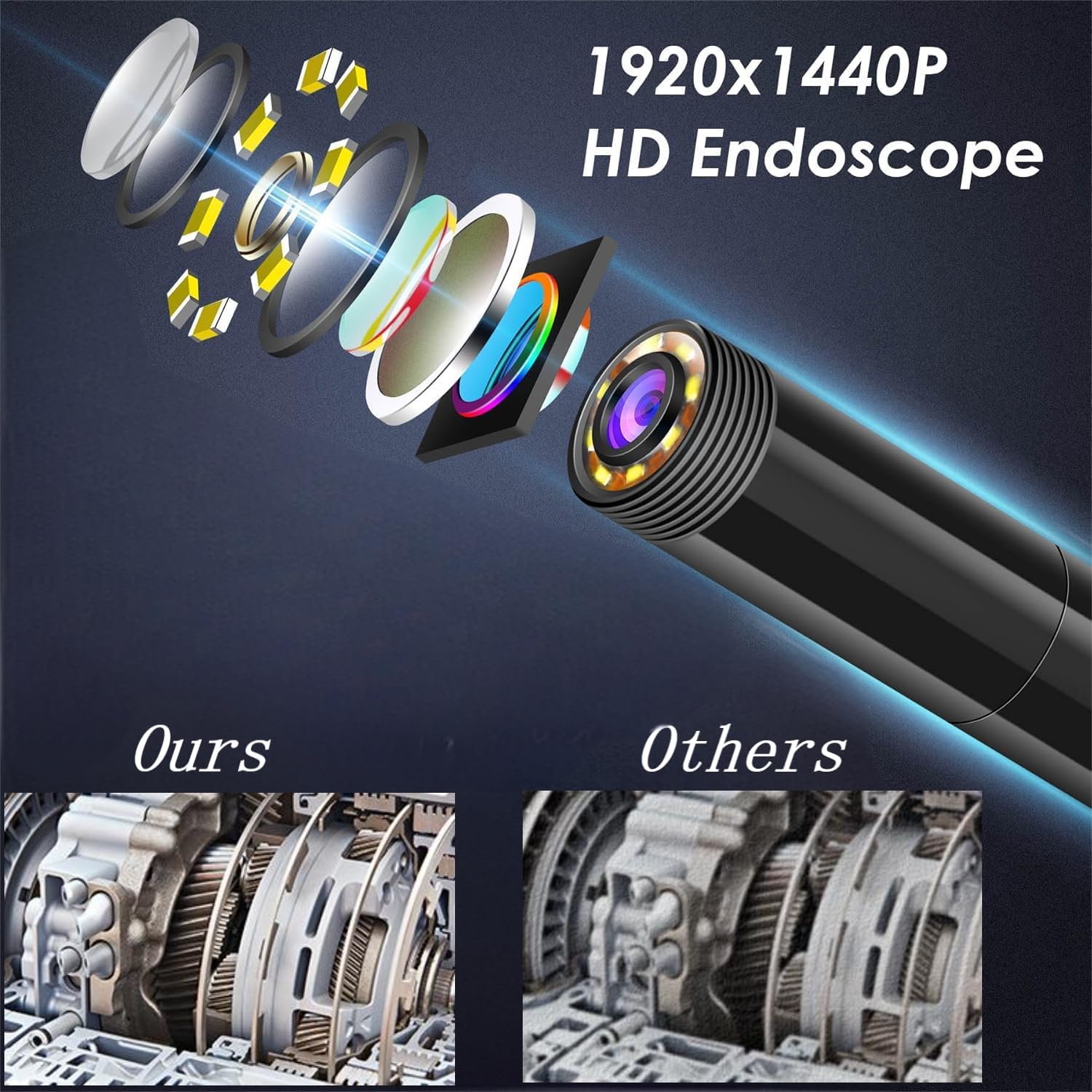 Detalle 2 de Endoscope Inspection Camera with Lights 1920P