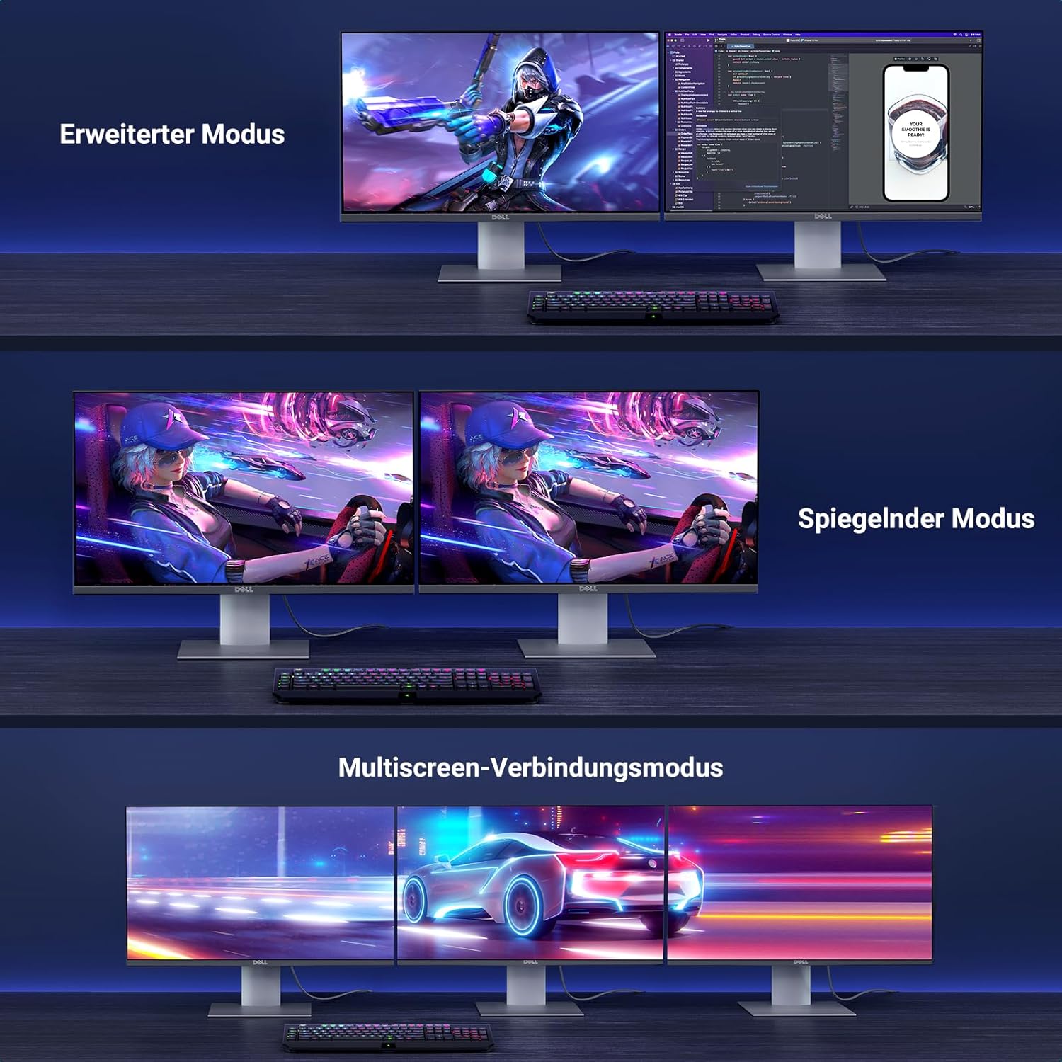 Thumbnail 5 de UGREEN VESA-zertifiziertes DisplayPort 1.4 Kabel (8K 60Hz, 4K 240Hz) 32,4 Gbps, für PC/Monitor/Grafikkarte