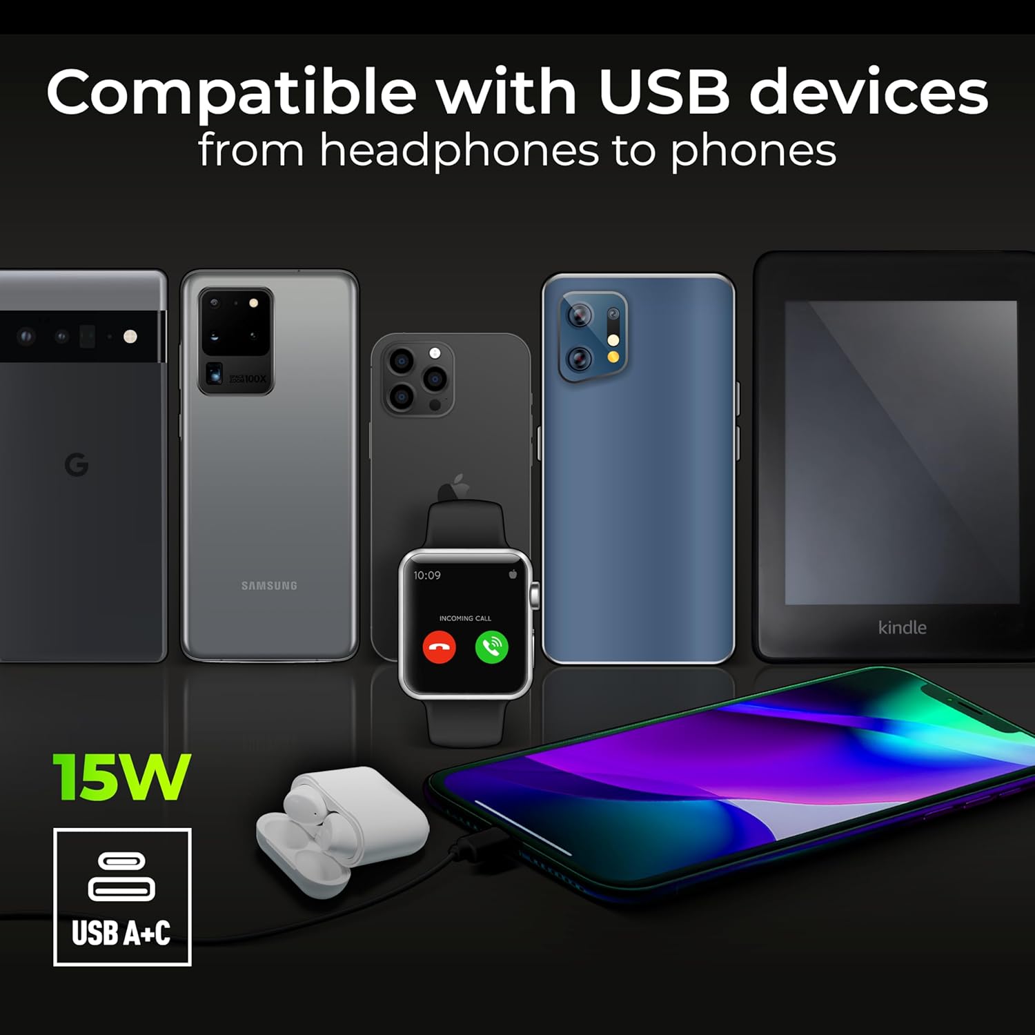 Thumbnail 2 de BG Electrical 15W Double Switched USB Wall Socket (Nexus 800 Series) with Two Type A and One Type C Port