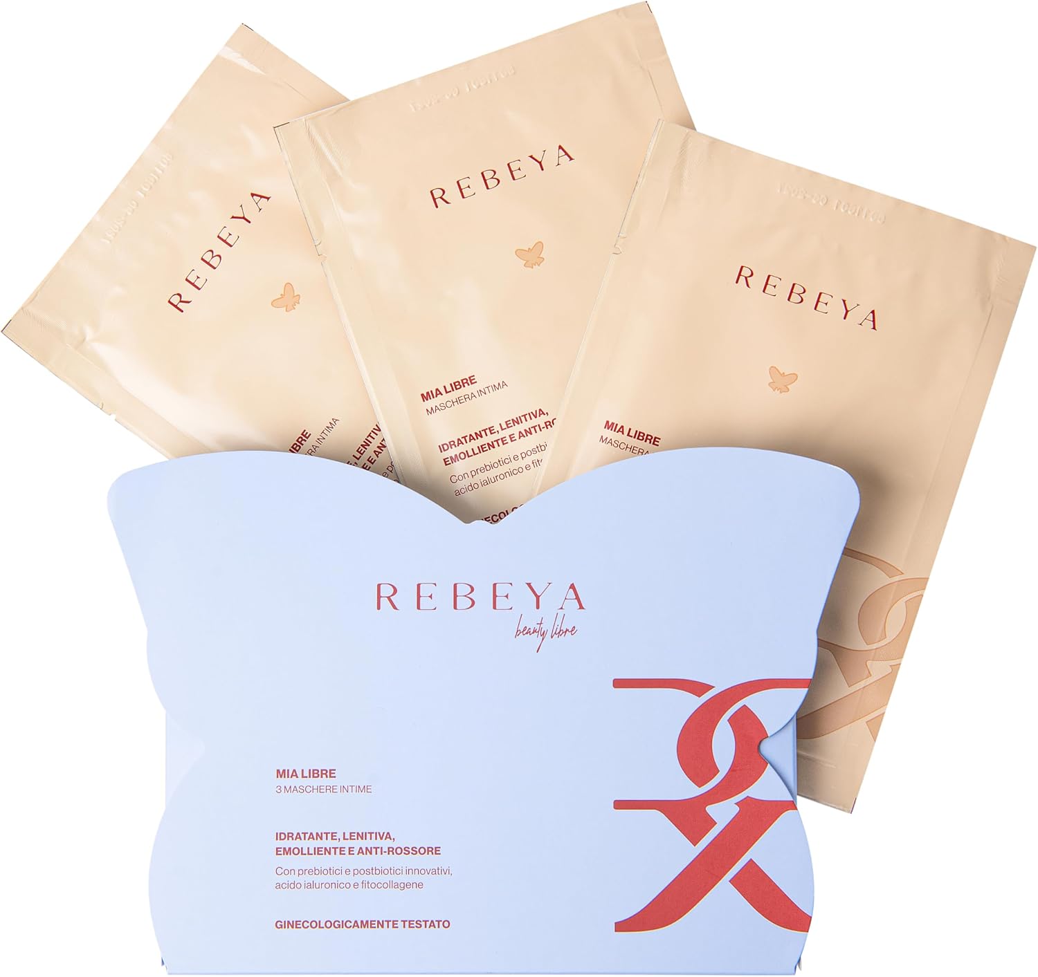 Detalle de Rebeya Maschera Vulvare Mia Libre – Confezione da tre, maschera intima idratante e lenitiva