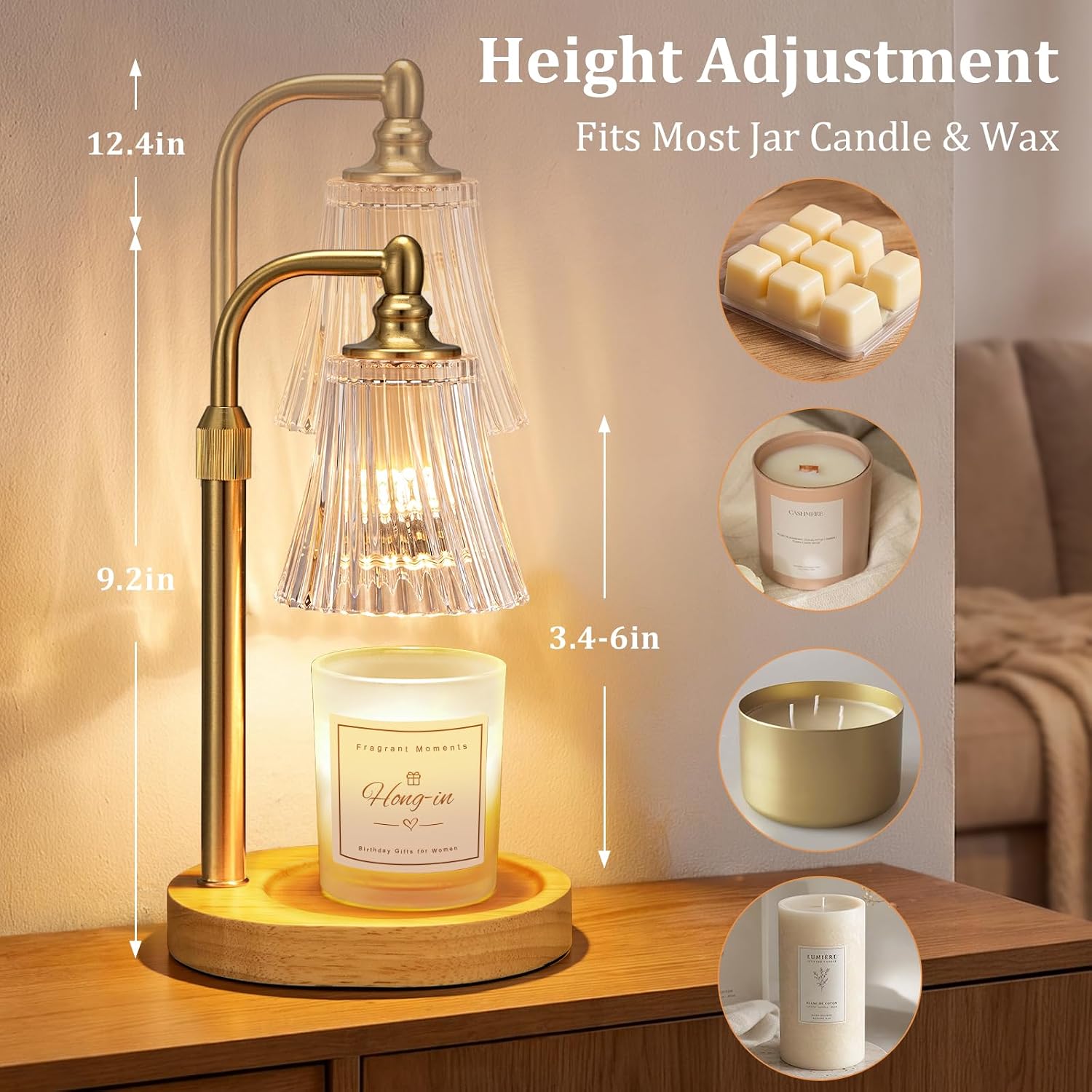 Detalle 2 de Candle Warmer Lamp 6in Adjustable 🕯