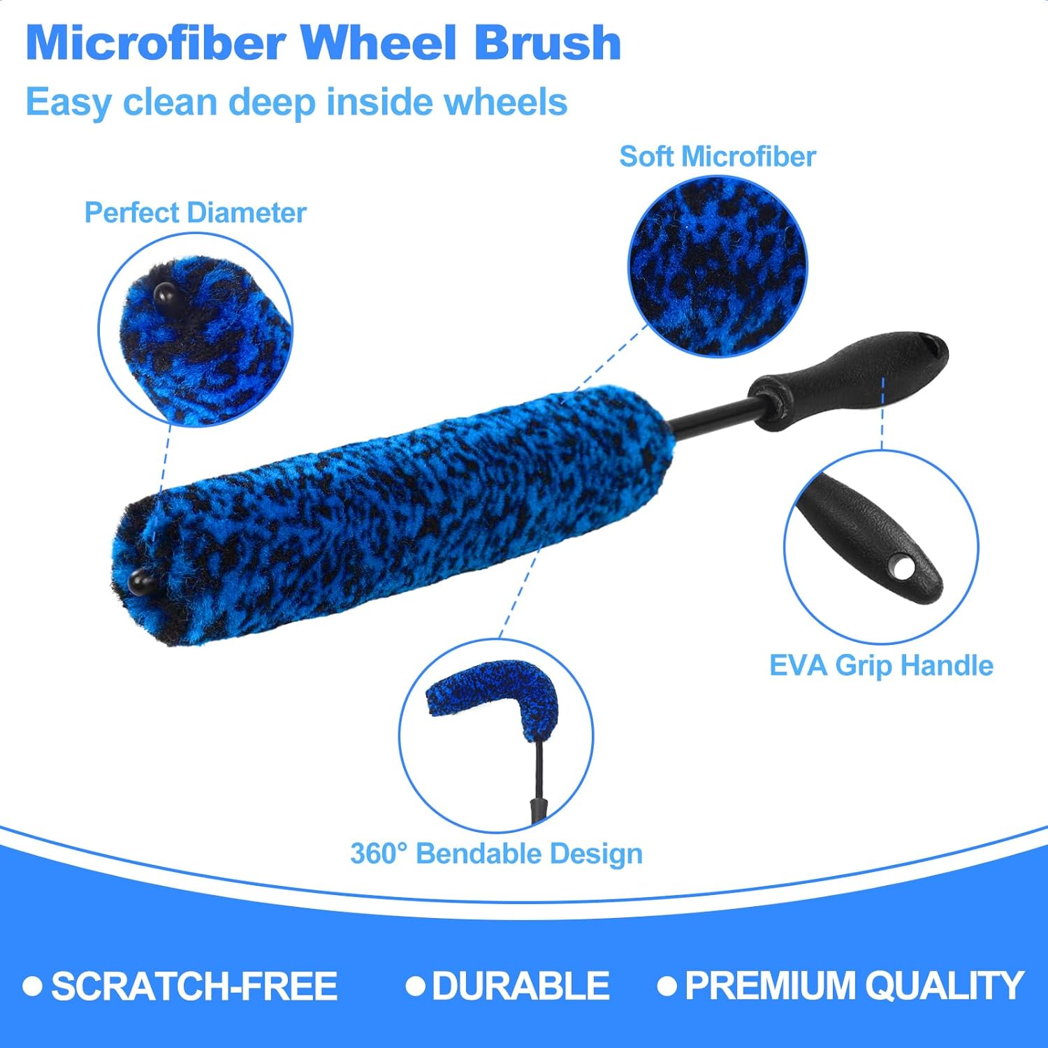 Detalle 2 de NIKCOSMK 12Pcs Wheel Brush Kit
