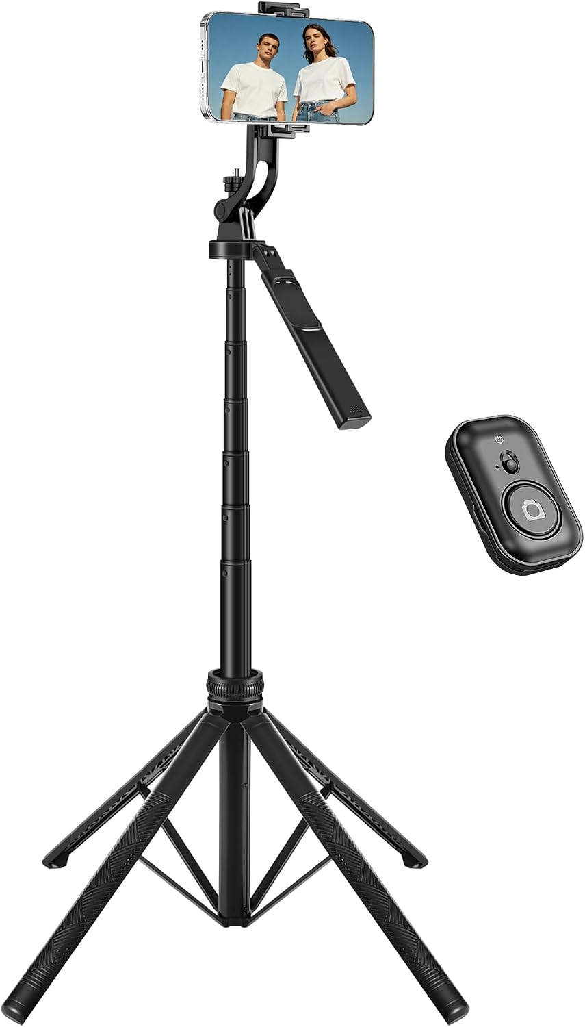 Detalle de Vlogara C18 71-Inch Phone Tripod with Remote and Anti-Slip Quadrapod Base