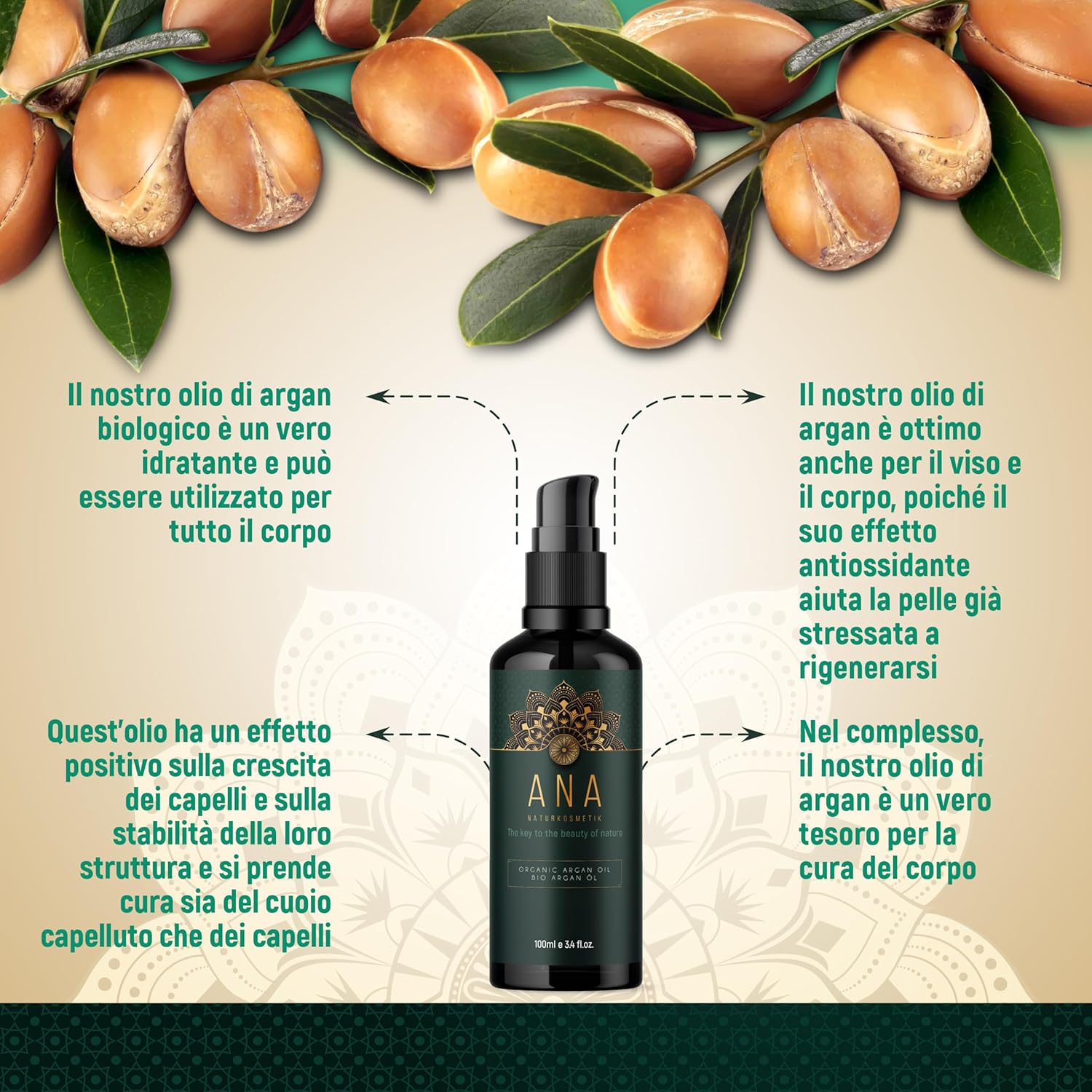 Thumbnail 4 de ANA Naturkosmetik olio di argan biologico 100 ml