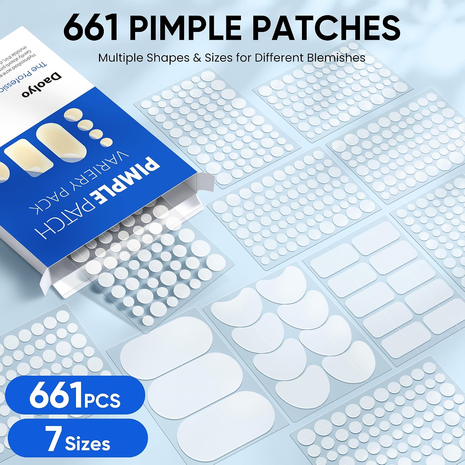 Detalle 2 de Daolyo Hydrocolloid Pimple Patches, 661 Count