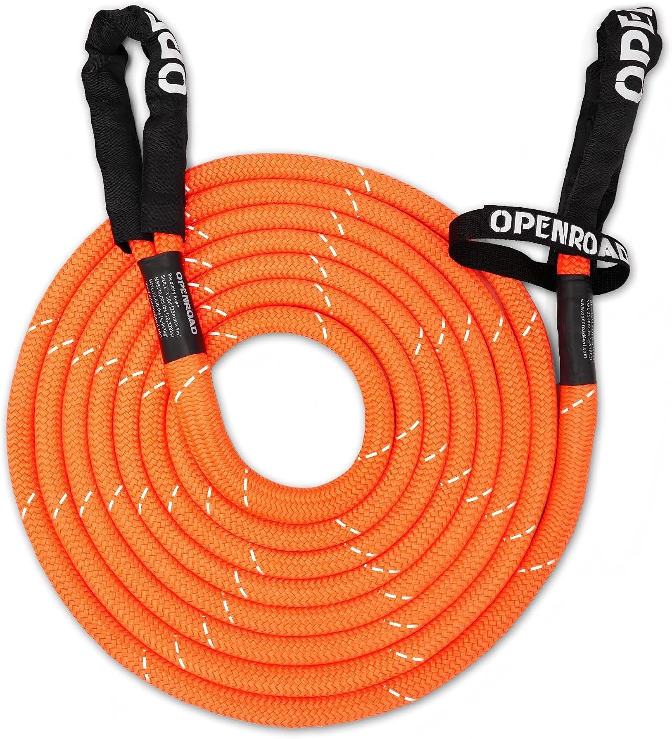 Thumbnail 5 de OPENROAD Kinetic Recovery Tow Rope, 36000 Lbs, 1in x 30ft with Soft Shackle