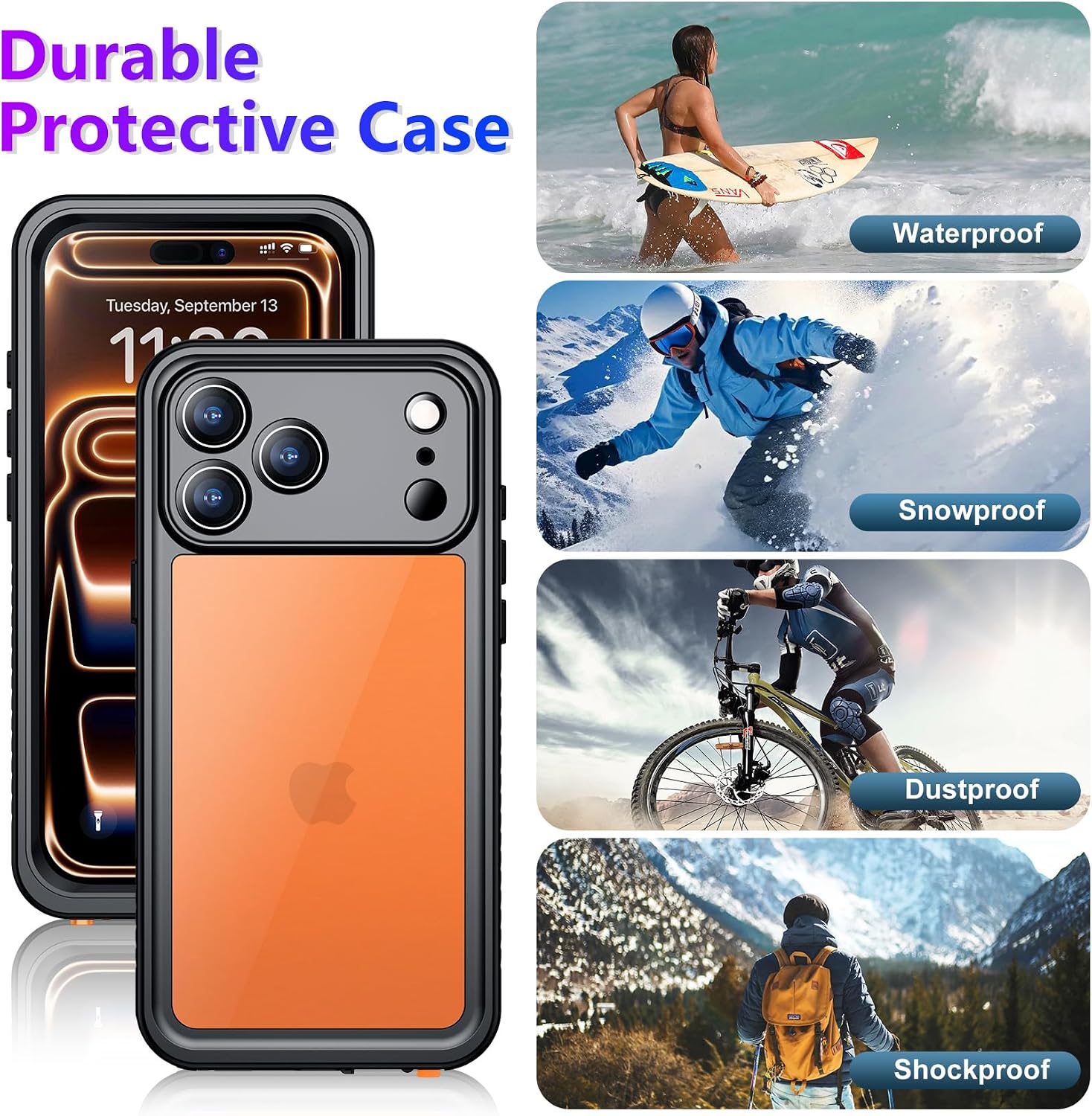 Thumbnail 6 de Temdan iPhone 17 Pro Max Waterproof Case 17FT