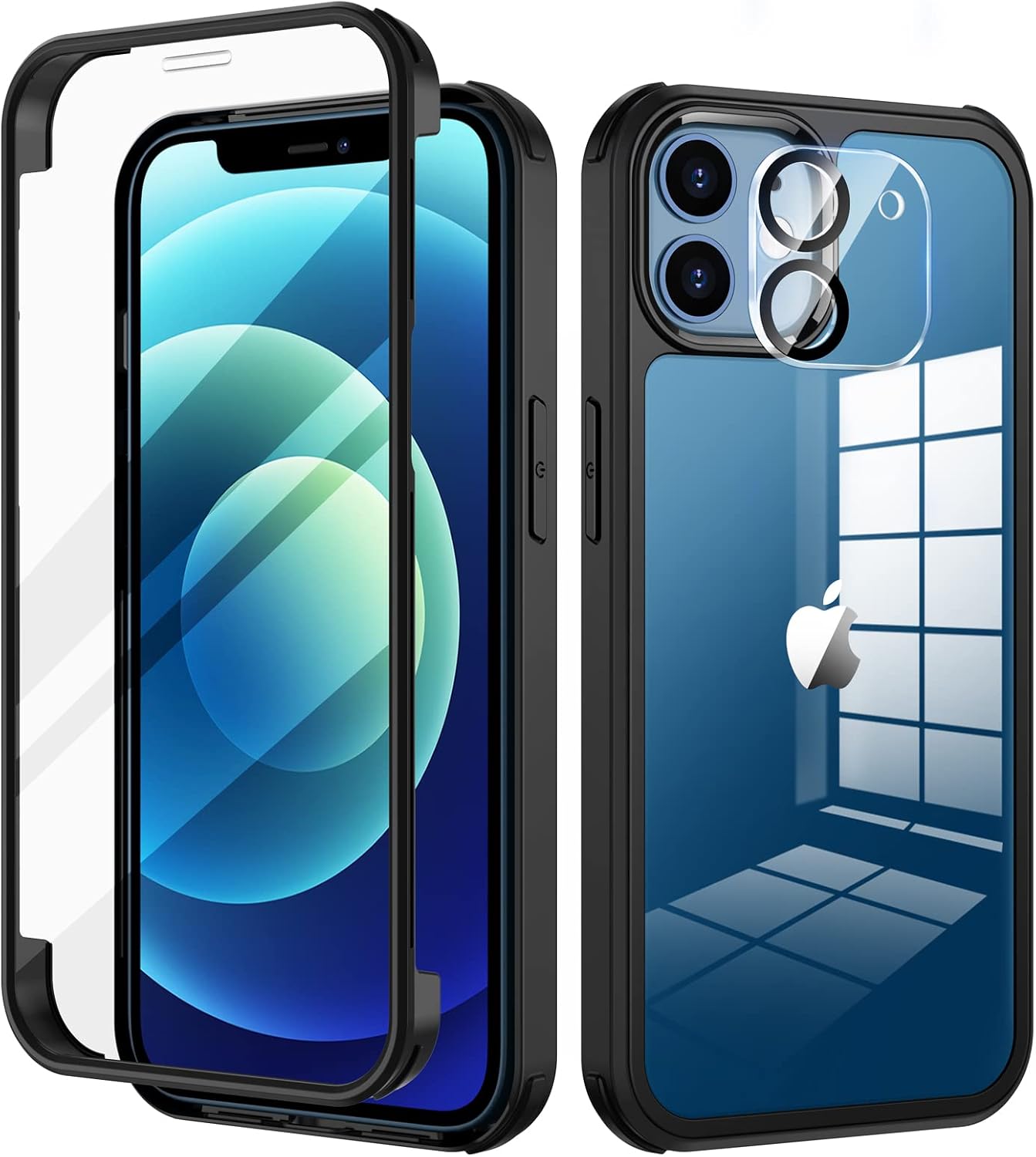 Detalle de seacosmo iPhone 12 Hülle 360° Schutz Schwarz