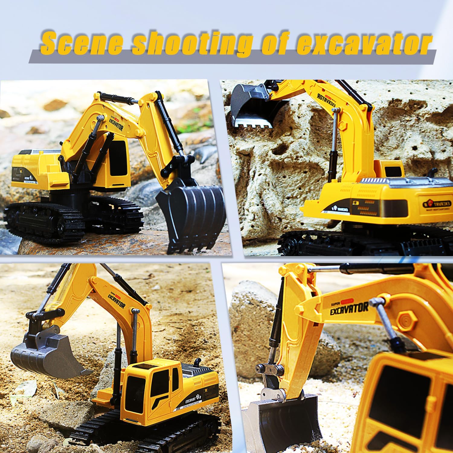 Detalle de Ruutcasy Remote Control Excavator – 1:24 Scale RC Digger for Kids