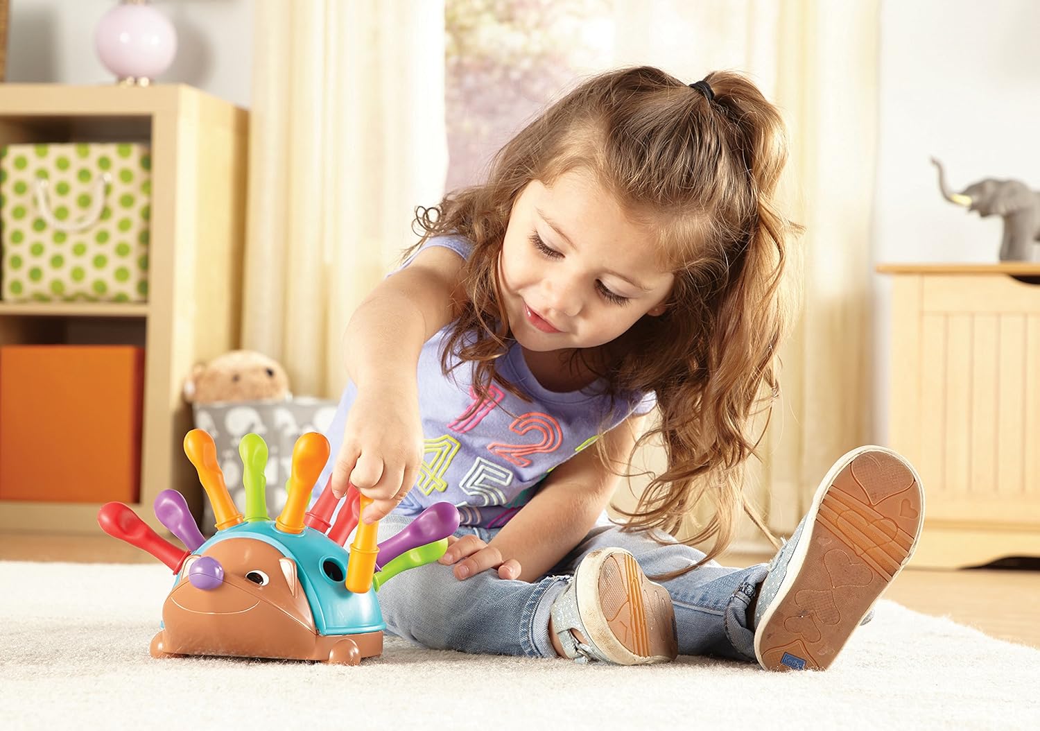 Detalle 2 de Learning Resources Riccio Spike: stimola le abilità finomotorie e l’apprendimento sensoriale per i bambini dai 18 mesi