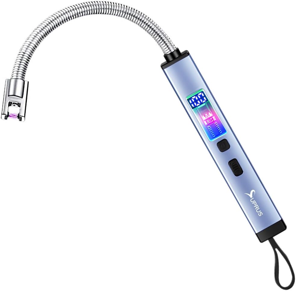 Detalle de SUPRUS SDE-ZH003-b elektrisk tändare med USB-C och 360° flexibel hals