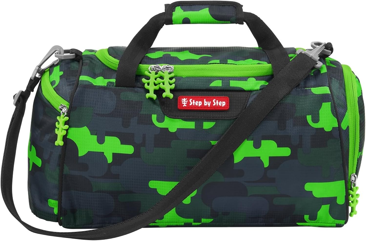 Thumbnail 6 de Step by Step Sporttasche Wild Cat Chiko, schwarz/grün – 13 L, Nasswäschefach, verstellbarer Tragegurt