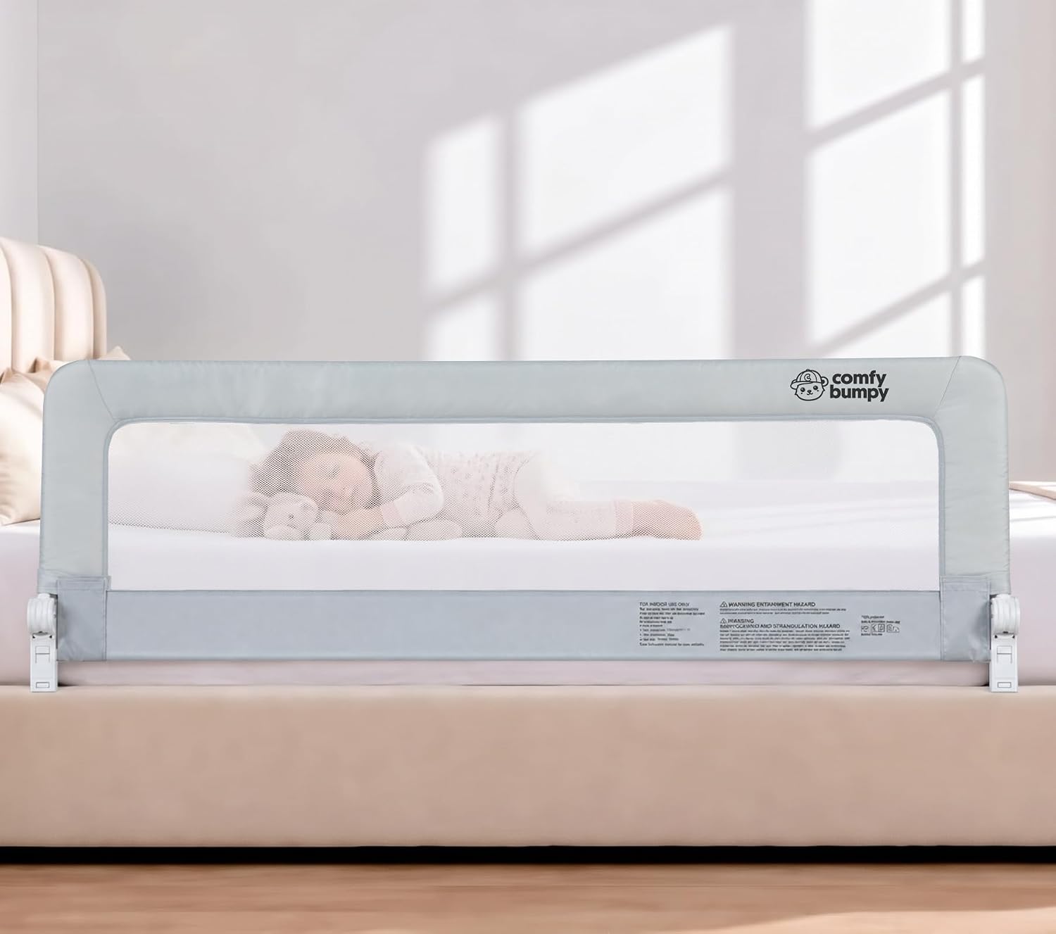 Detalle de ComfyBumpy 1-Pack Toddler Bed Rail 55.5"