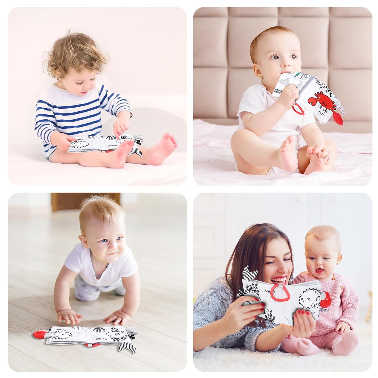 Thumbnail 6 de Vicloon Stoffbuch für Babys Meereslebewesen