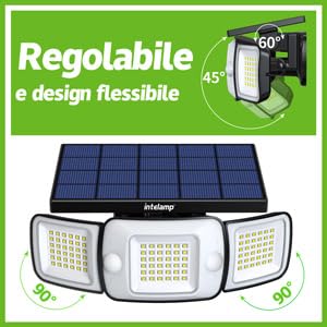Thumbnail 6 de INTELAMP Faretto Led da Esterno Solare 6000mAh: luce affidabile per giardino, garage e cortile