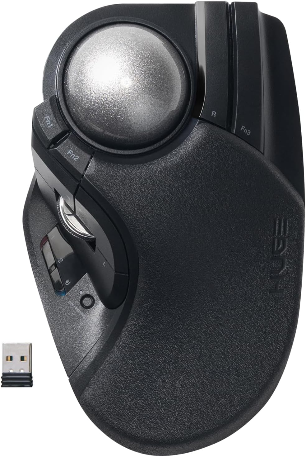 Detalle de エレコム HUGE PLUS M-HT1MRBK-G トラックボールマウス 静音・ベアリング支持・3台接続
