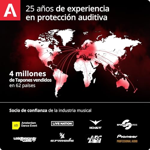 Detalle de Alpine MusicSafe Pro: Tapones de Alta Fidelidad para Conciertos y DJ, con 3 juegos de filtros hipoalergénicos