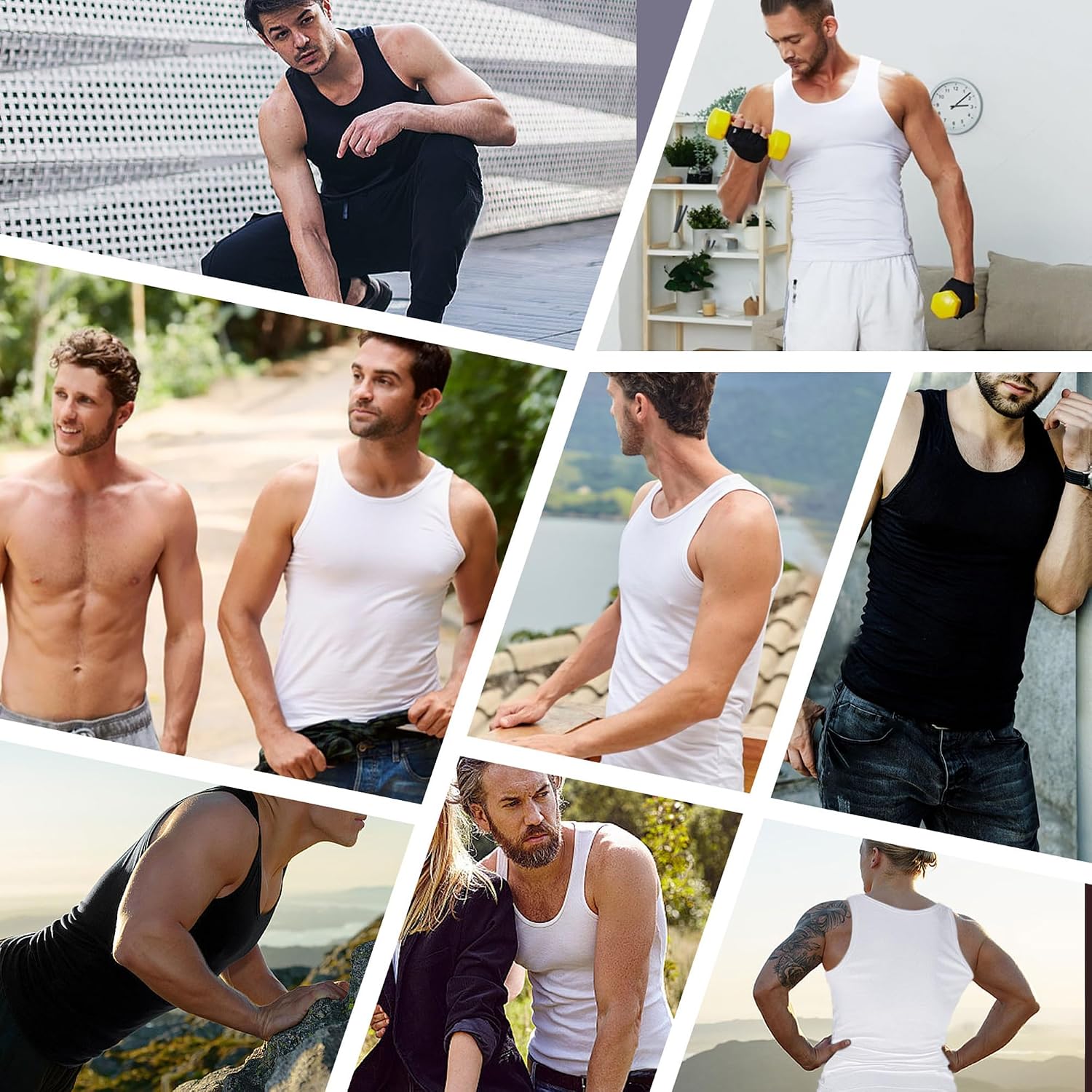 Thumbnail 6 de YOUCHAN heren-tanktop, 3-pack naadloos onderhemd van 100% katoen