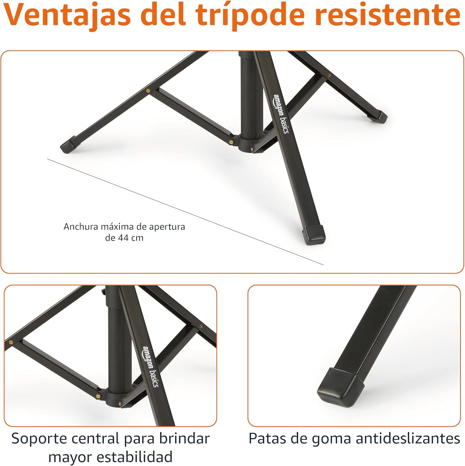 Detalle 2 de Amazon Basics Trípode 162 cm para teléfono