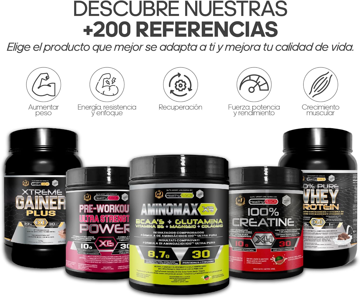 Thumbnail 7 de Healthy Fusion AminoMax 💪 | Aminoácidos Esenciales 300g