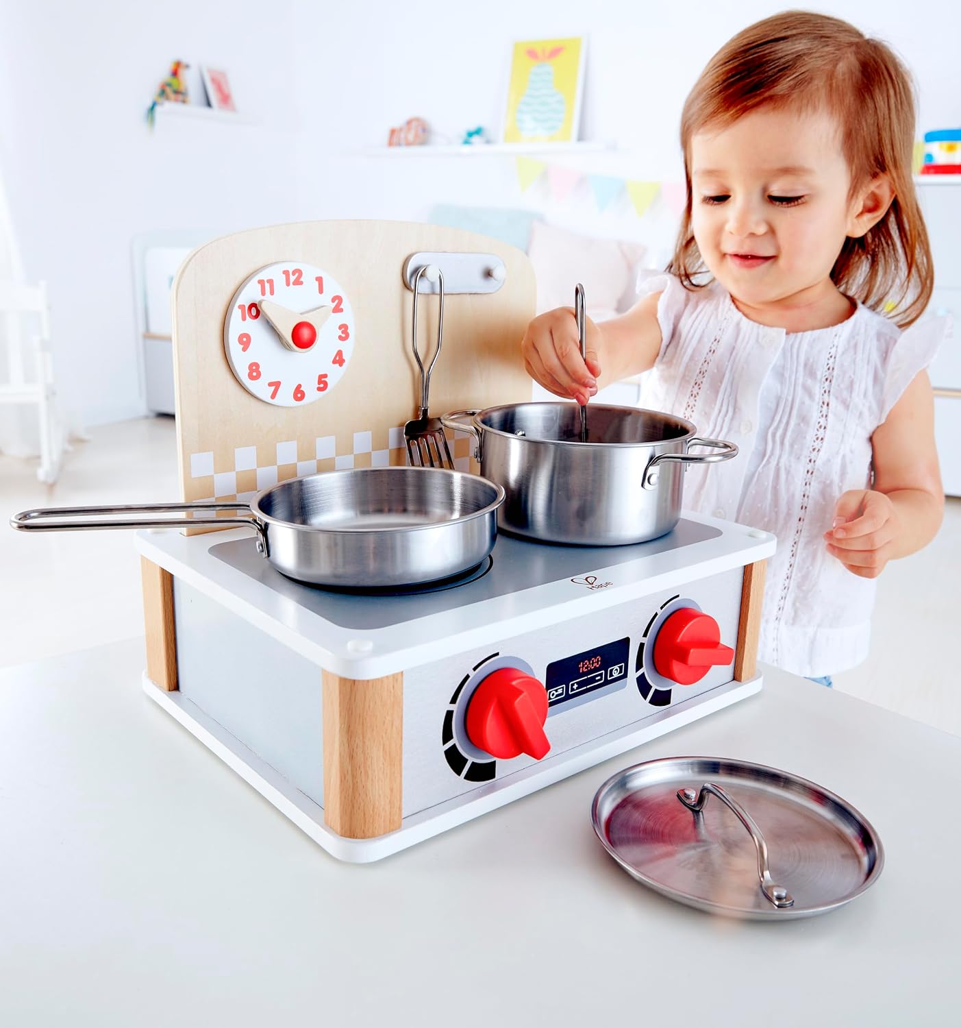 Thumbnail 2 de Hape 2-in-1 Küchen- und Grill-Set – realistisches Rollenspiel Holzspielzeug für Kinder ab 3 Jahren