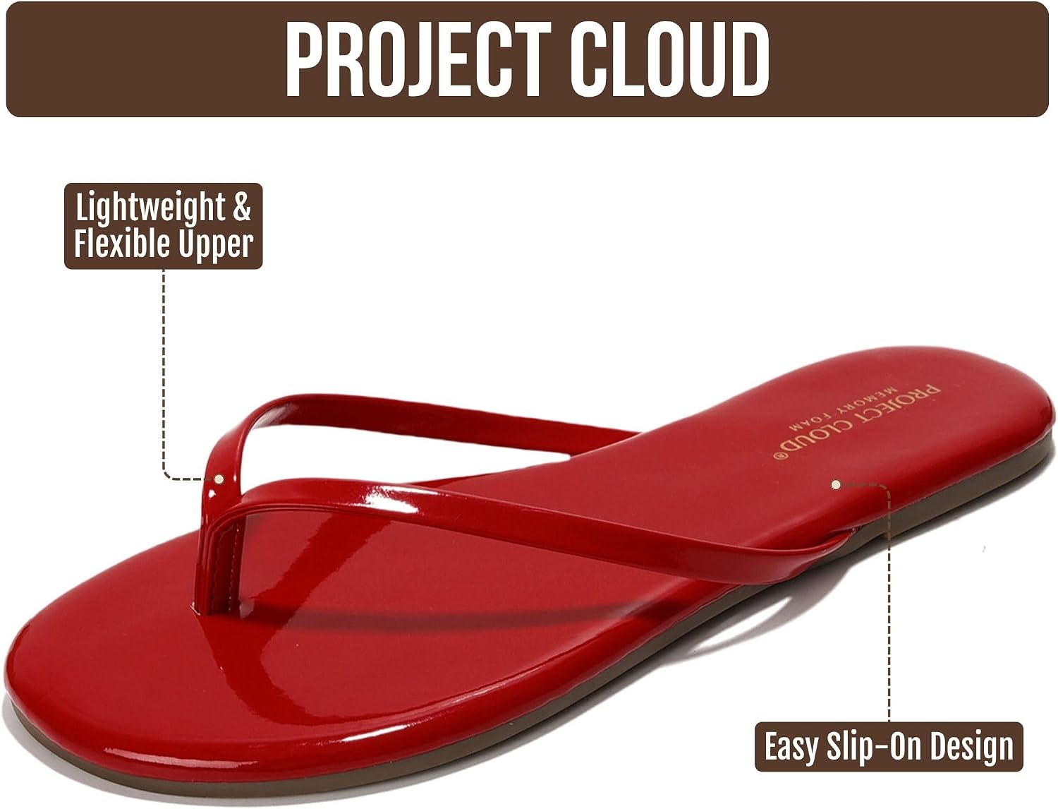 Detalle 2 de Project Cloud Women’s Project Cloud Flat Sandals (Vegan Leather, Cushioned Foam)