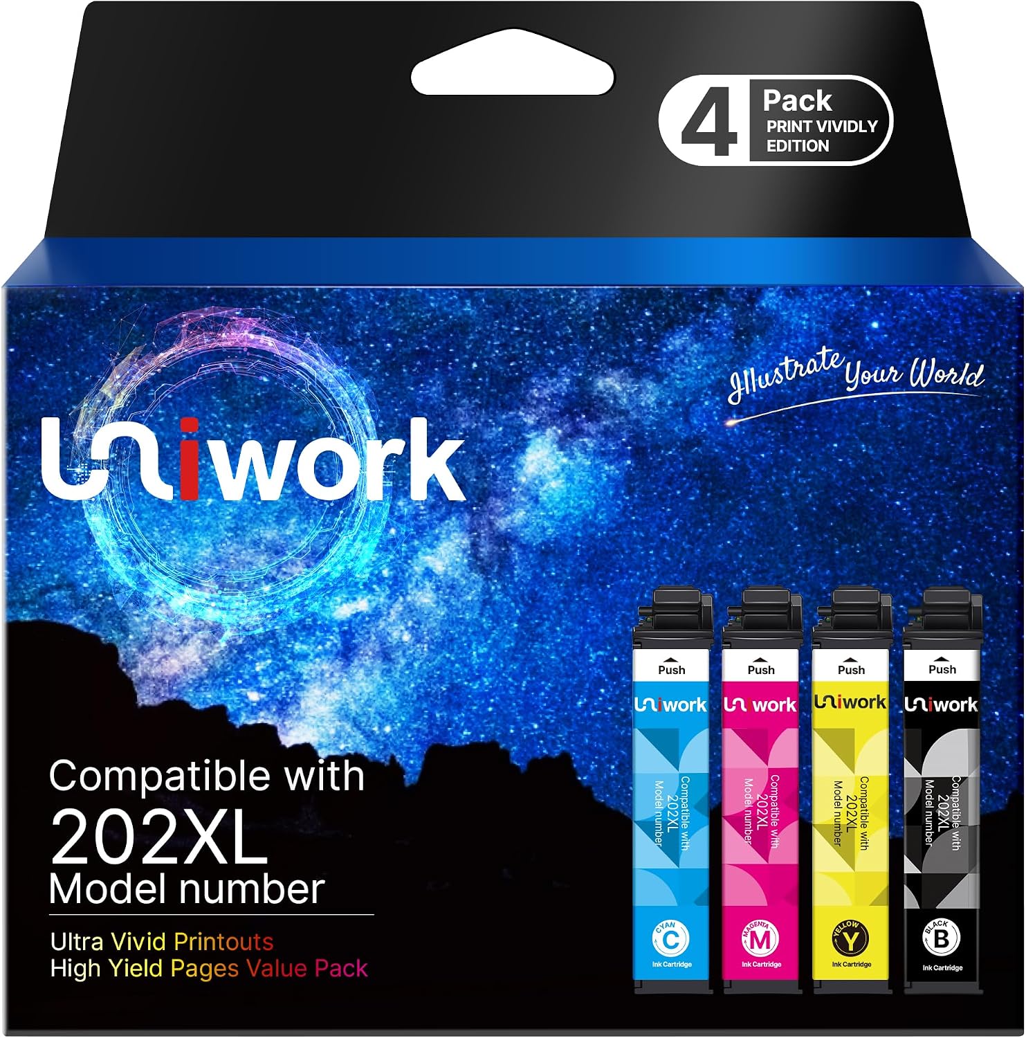 Detalle de Uniwork replacement ink cartridges 202XL