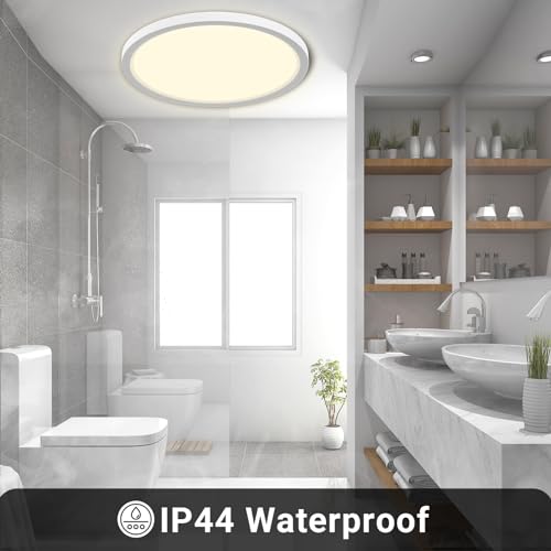 Thumbnail 6 de LQWELL Lámpara de Techo LED 18W IP44 4000K 1980LM – Redonda y Delgada para Baño y Sala