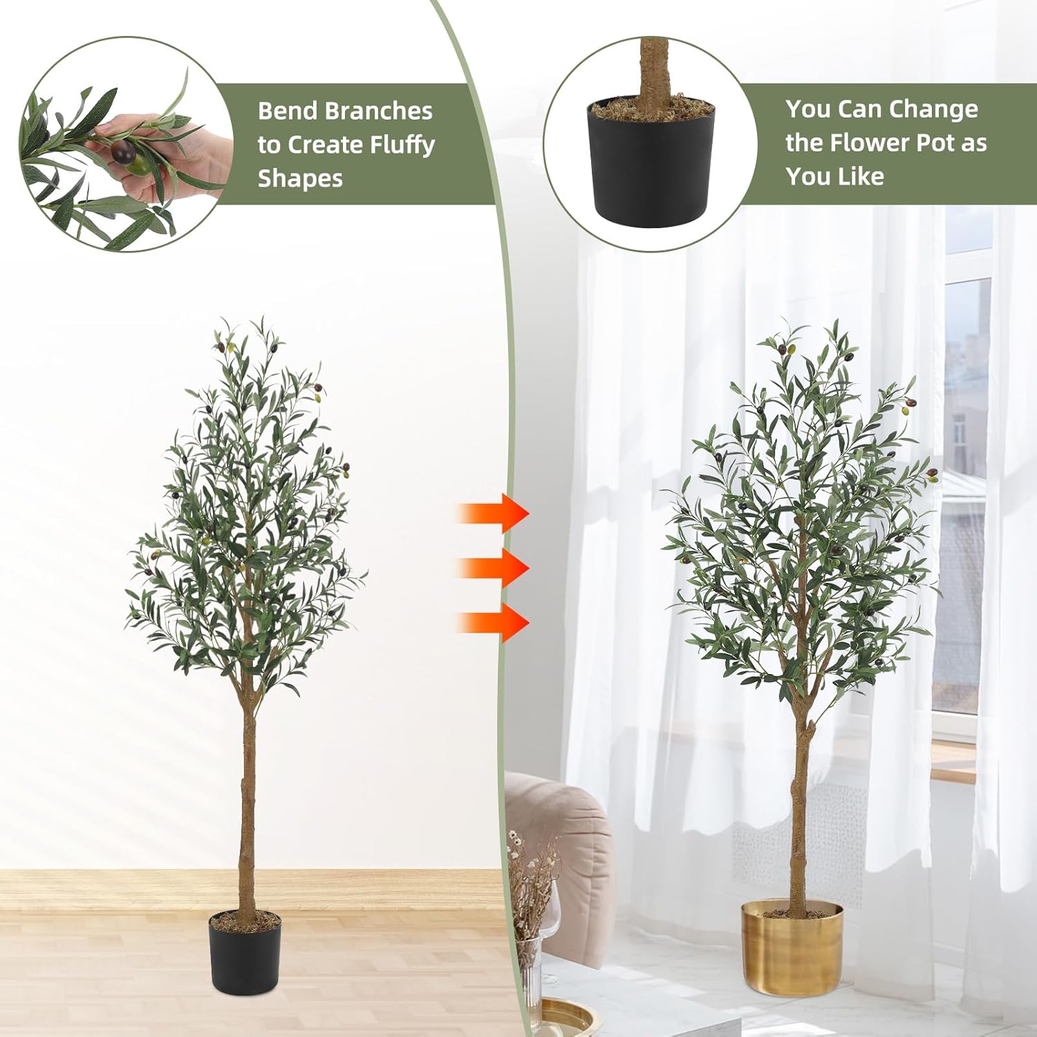 Thumbnail 2 de Aptliton Olive Tree 150cm artificial plant