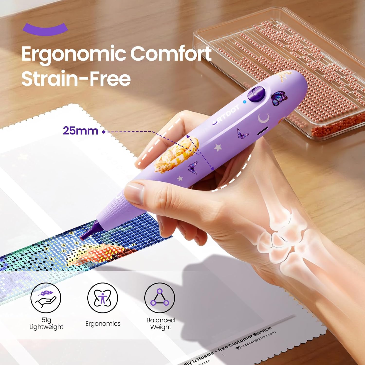 Detalle de ARTDOT electric diamond art vacuum pen