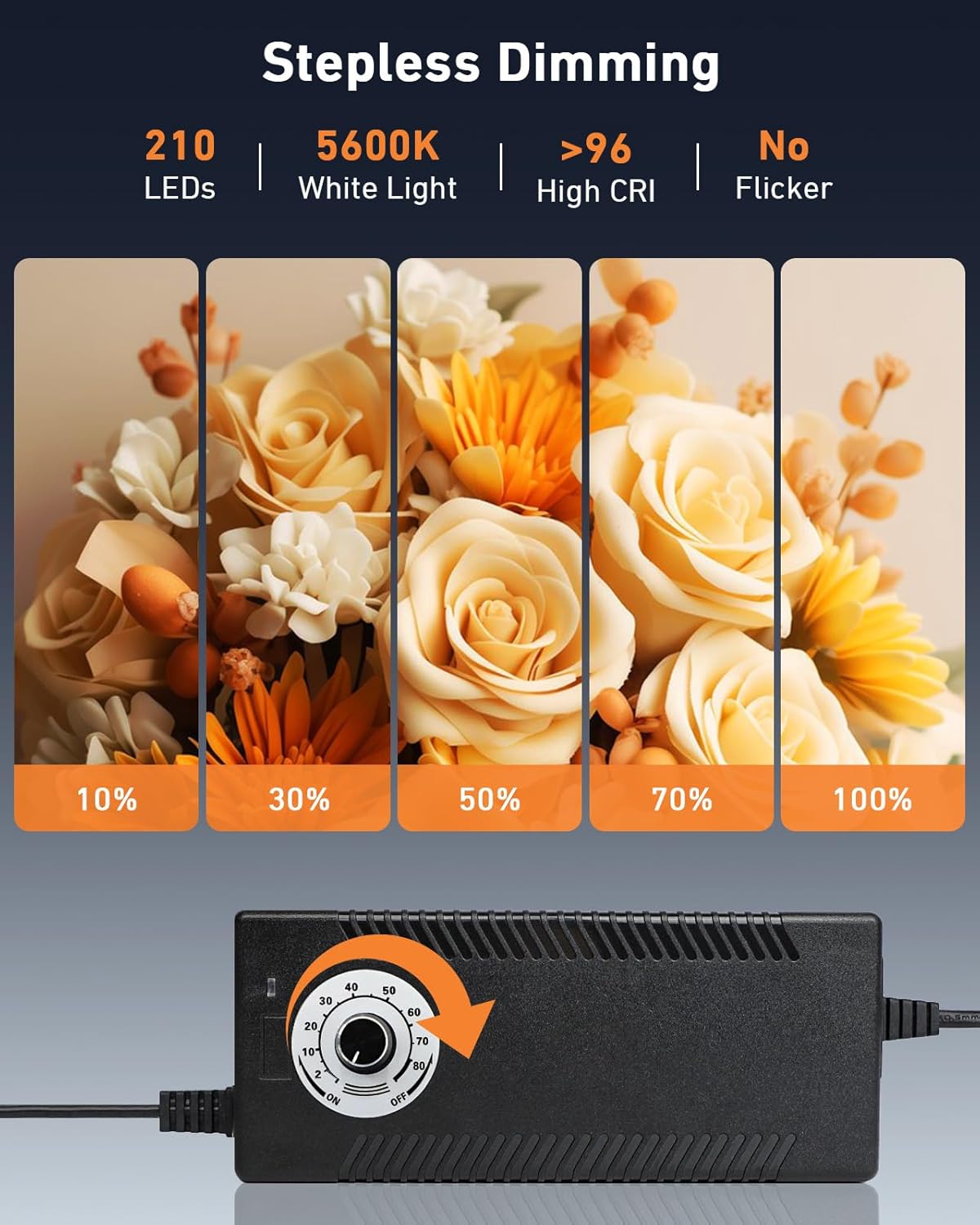Detalle de DUCLUS Fotobox 80 cm mit LED-Lichtpaneelen