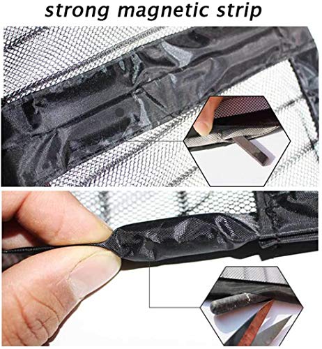 Detalle de YRH Magnetic Fly Screen Door (90x210cm, Black) – Hands-free, Tool-free, Durable Mesh