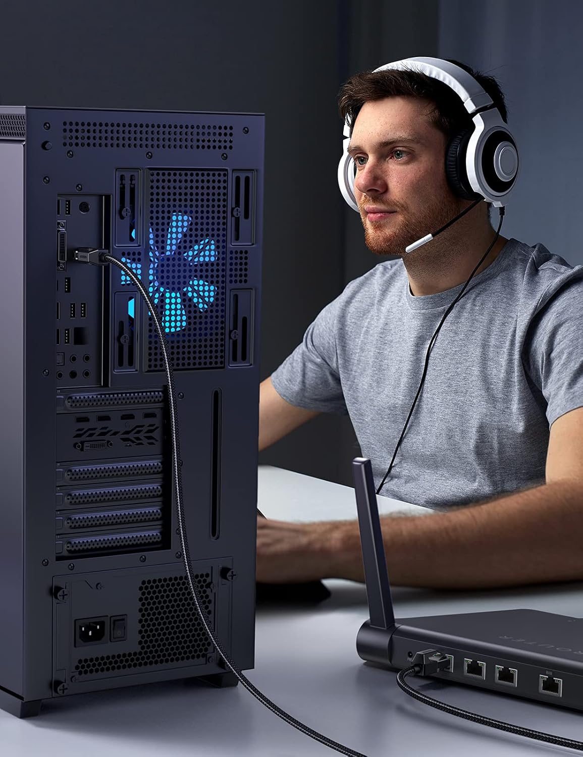 Thumbnail 6 de UGREEN Ethernet Cable 5M (Cat 6) Gigabit RJ45, braided 250MHz, PoE-ready