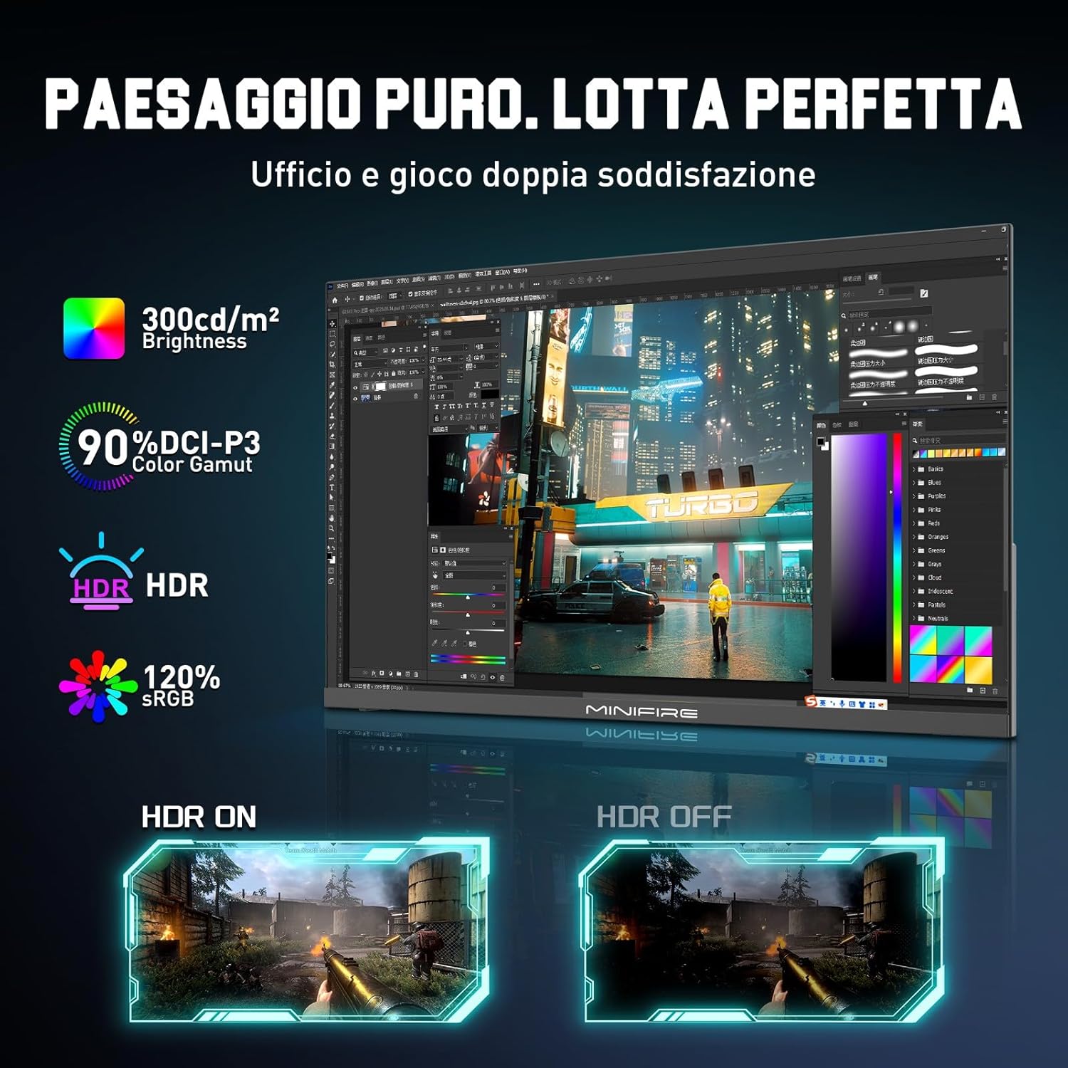 Thumbnail 5 de Minifire MFG25X1 Pro 24.5-inch 300Hz Full HD fast IPS gaming monitor