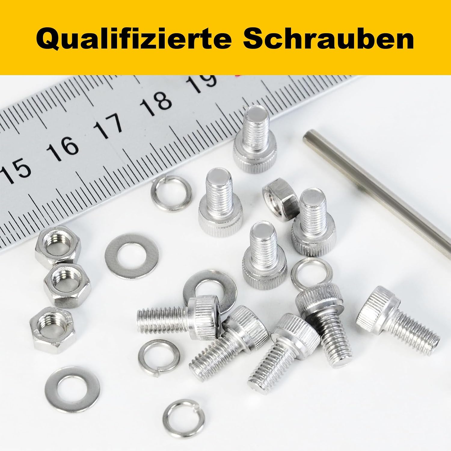 Thumbnail 5 de Zuyya M4x16 mm Schrauben – 120 Stück, Innensechskant, Zylinderkopfschrauben aus Edelstahl A2 V2A