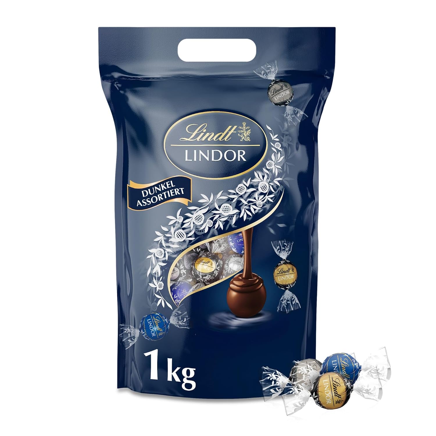 Detalle de Lindt LINDOR Schokoladen Kugeln Dunkel 1 kg