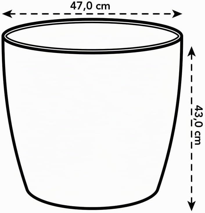 Thumbnail 5 de Elho Brussels Round 47 cm: Vaso per Piante White con Ruote Invisibili e Plastica Riciclata al 100%