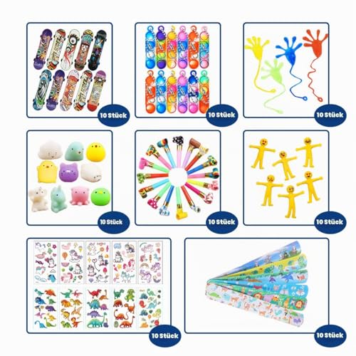 Detalle 2 de Wleozys 80 Stück Mitgebsel – Kindergeburtstag Spielzeug-Set, Partytütenfüllung, Großpackung