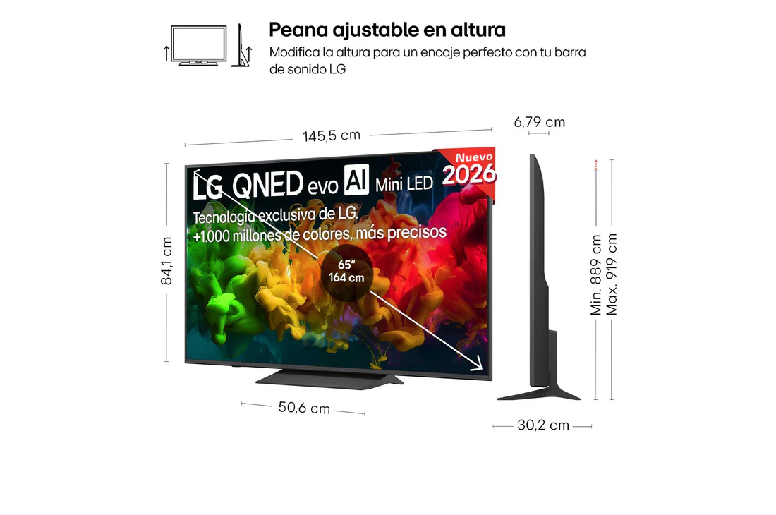 Thumbnail 1 de LG QNED evo MiniLED AI QNED8E 65'' (65QNED8EB3B.80E) – 4K 2026