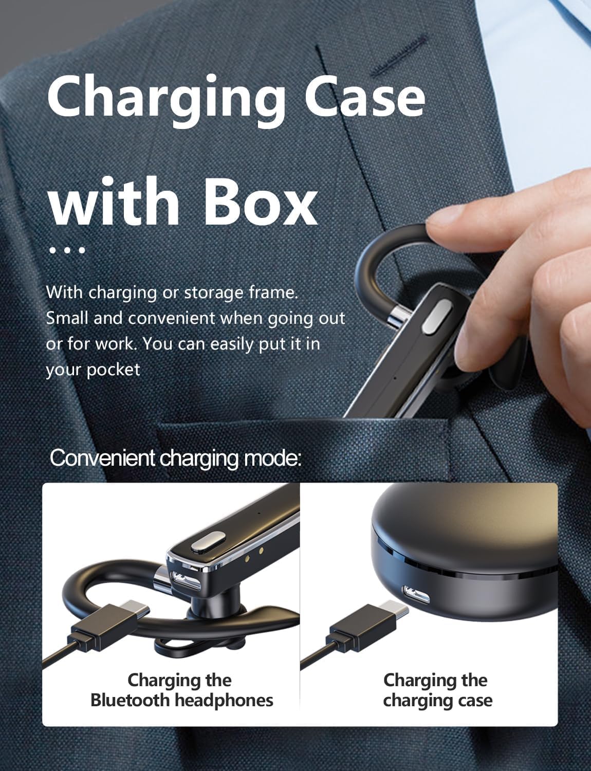 Detalle 2 de Bluetooth business headset with mic, 100H