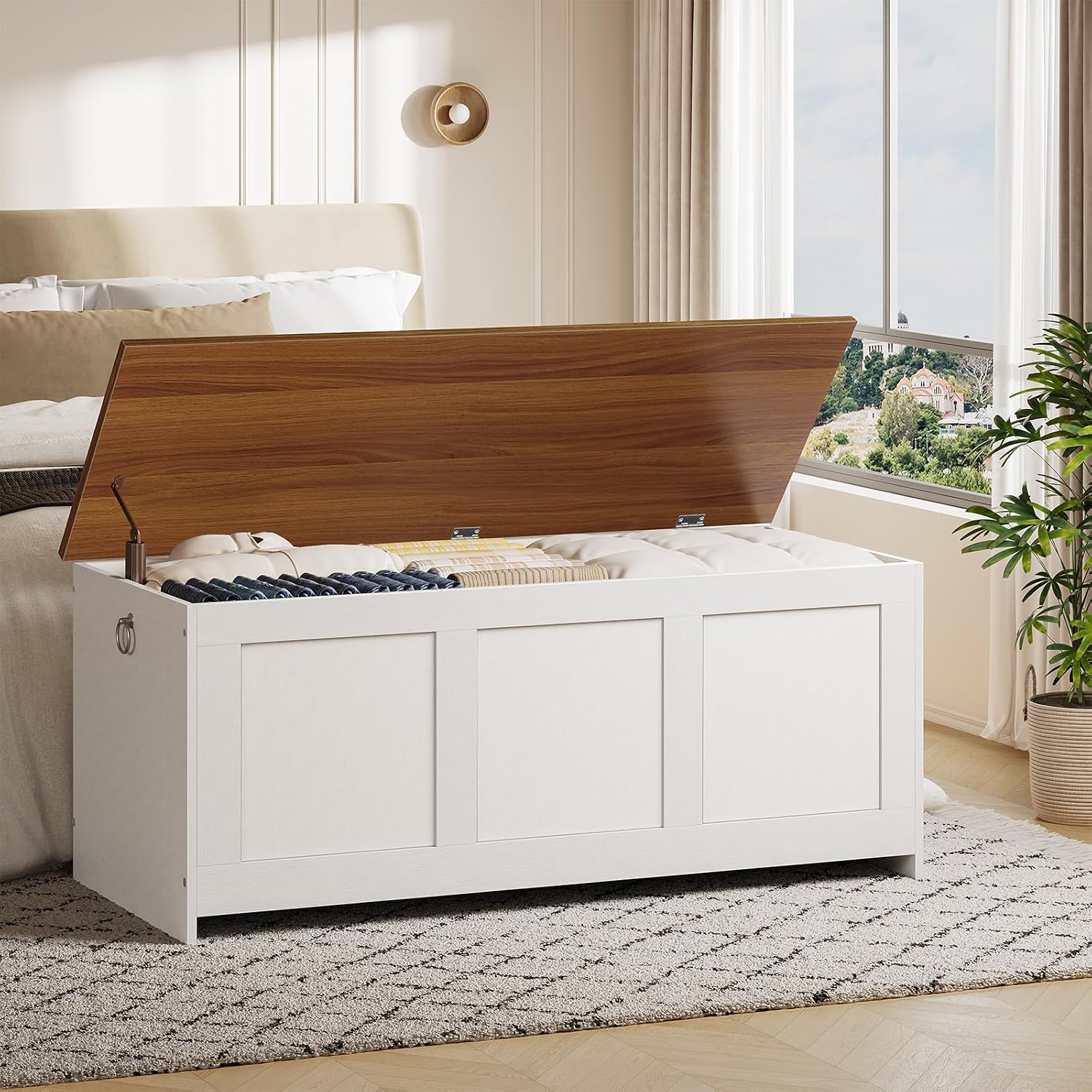 Detalle 2 de HOOBRO Storage Bench, 43.3-inch