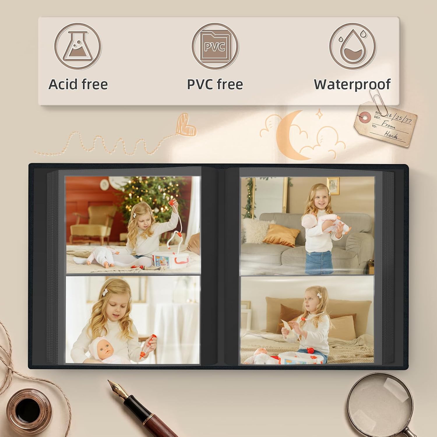 Thumbnail 4 de Popotop Photo Album 4x6 200-Pocket Linen Hardcover ๐