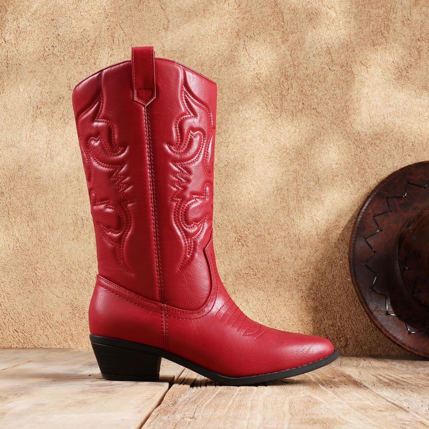 Detalle 2 de DREAM PAIRS Women's Western Boots with 10-Inch Shaft