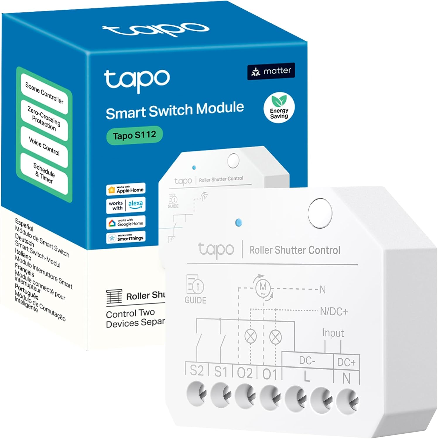 Detalle de Tapo S112 Interruptor inteligente 2 canales