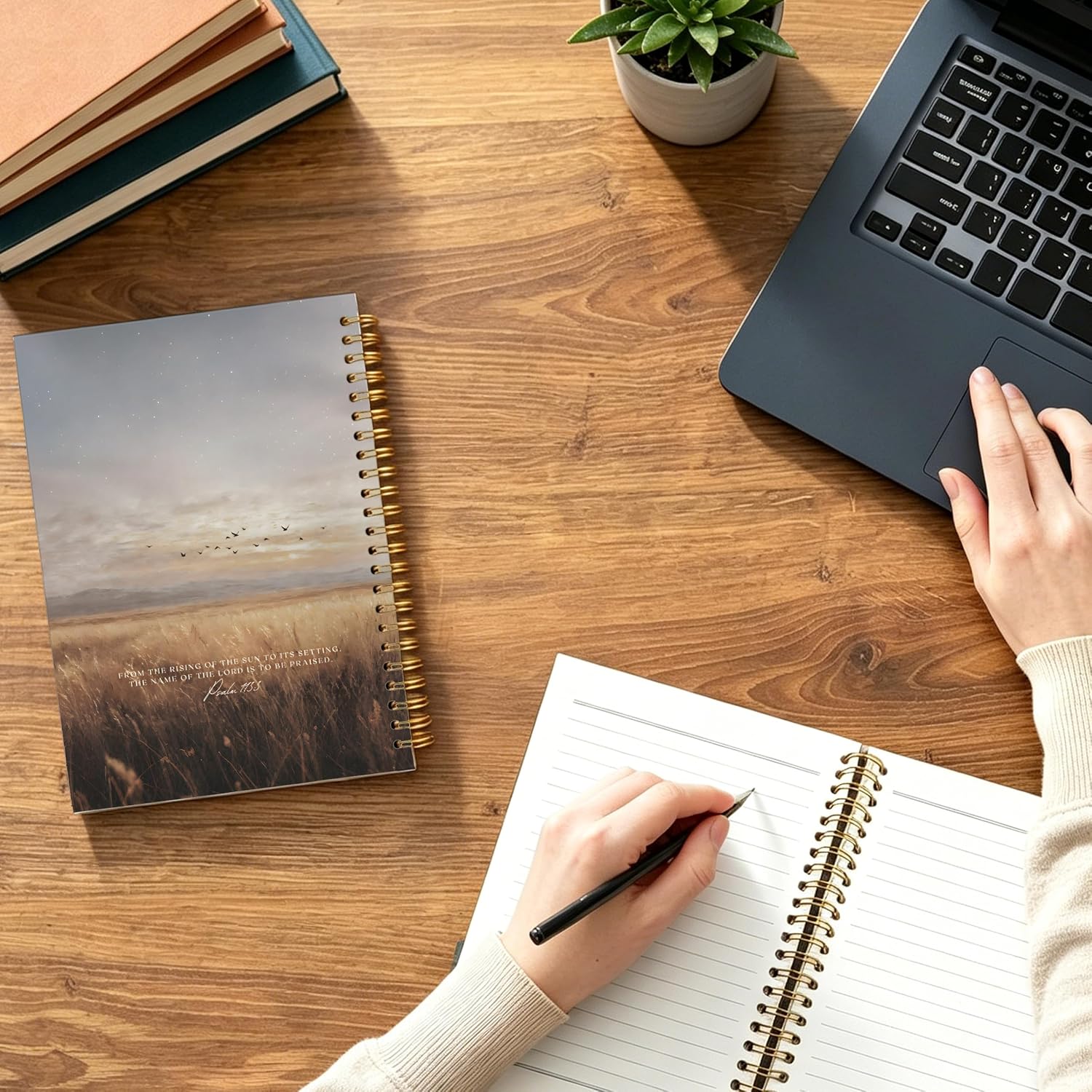 Detalle de WOOGCHEIR Spiral Notebook, 5.5 x 8.3-Inch