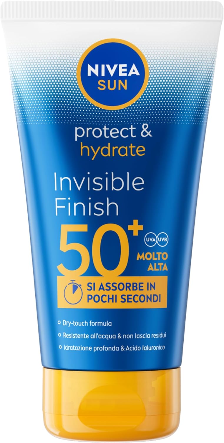 Detalle de NIVEA SUN Protect & Hydrate Invisible Finish SPF 50+ 150 ml — Protezione solare leggera, idratante e invisibile