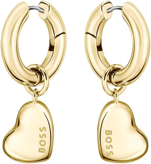 Thumbnail 5 de BOSS Jewelry Honey Love – boucles d’oreilles pendantes en acier inoxydable et or jaune, forme cœur