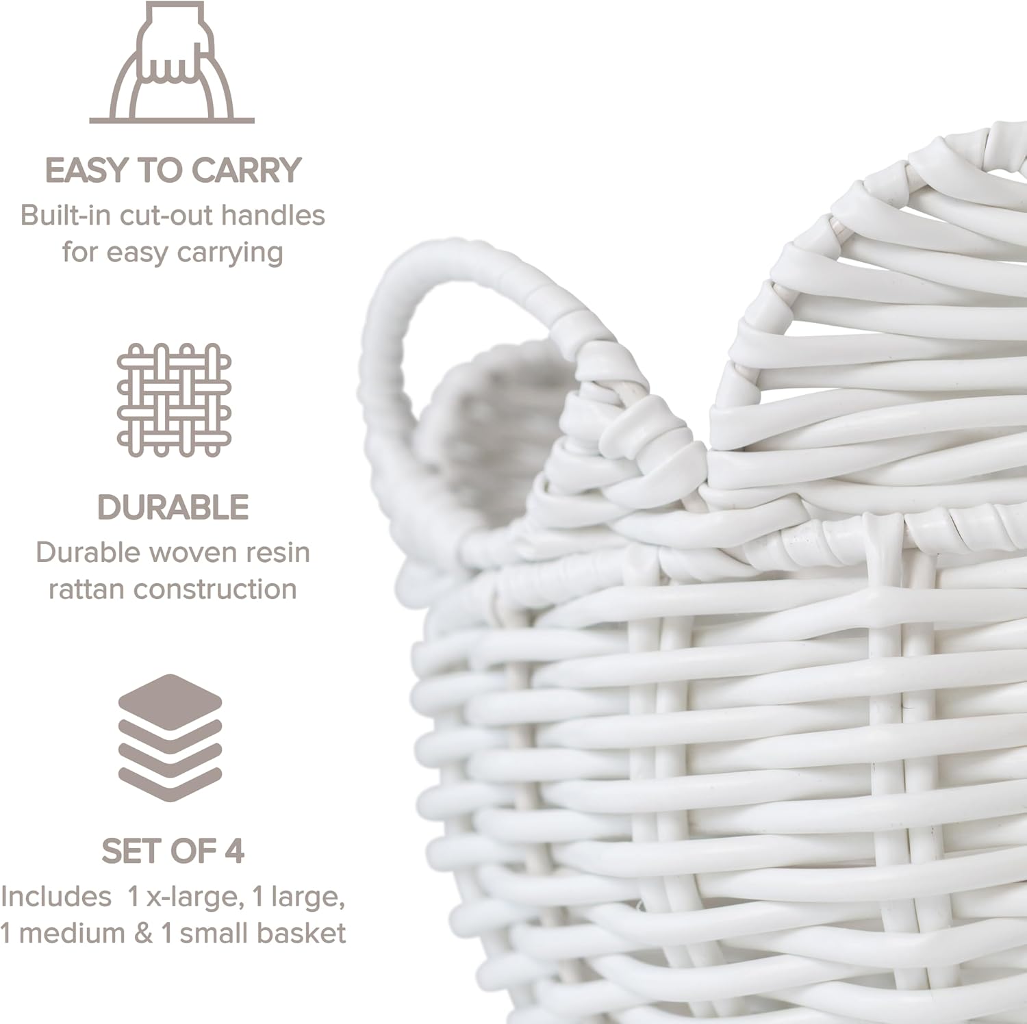 Detalle 1 de RGI Home Decorative Storage Baskets, Set of 4
