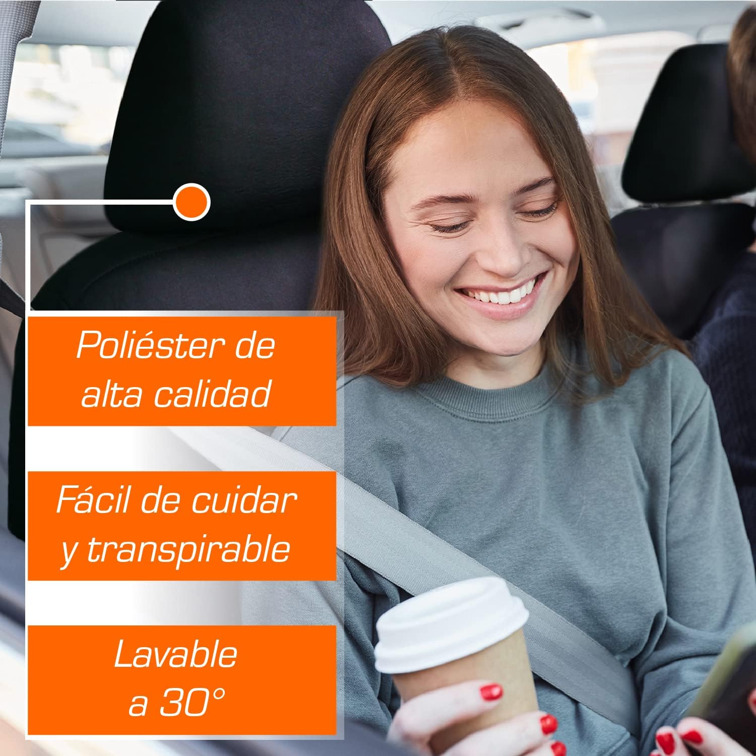 Thumbnail 2 de Upgrade4cars Funda reposacabezas universal 2 piezas